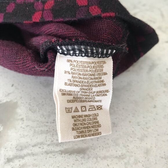 Free People Diamond Print plaid knit Mini‎ Skirt Black /Red XS - Picture 7 of 7